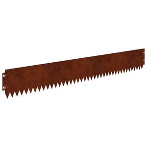 vidaXL Bordura per Prato 10 pcs 103 x 15 cm Acciaio Ruggine