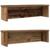 vidaXL Scaffali da Cucina Impilabili 2 pz Legno Vecchio 50x15x16 cm
