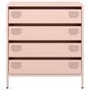 vidaXL Credenza Rosa 68x39x73,5 cm in Acciaio Laminato a Freddo