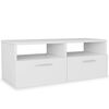 vidaXL Mobile Porta TV in Legno Multistrato 95x35x36 cm Bianco