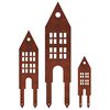 vidaXL Palo da Giardino 3 pz 41 x 10 x 0,08 cm Ruggine Acciaio Corten