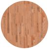 vidaXL Piano per Tavolo &Oslash;80x1,5 cm Rotondo in Legno Massello di Faggio