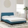 vidaXL Letto con Materasso Hanko Blu 140x200 cm in Velluto