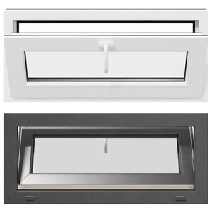 vidaXL Finestra per Soffitta RISOR 90 x 40 cm PVC e Vetro Antracite