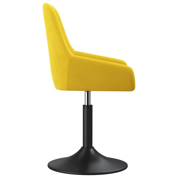 vidaXL Sgabello da Bar Giallo Senape in Velluto