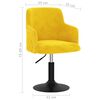 vidaXL Sedie da Pranzo Girevoli 2 pz Giallo Senape in Velluto