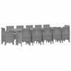 vidaXL Set da Pranzo per Giardino 13 pz Grigio chiaro Poly Rattan