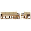vidaXL Set di divani da esterno con cuscino 6 pcs Naturale