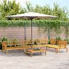 vidaXL Set Divano Pallet da Giardino 5 pz in Legno Massello di Acacia