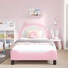 vidaXL Struttura letto bambini con testata Rosa 80 x 200 cm PU