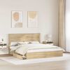 vidaXL Letto con Contenitore con testiera Rovere Sonoma 180 x 200 cm