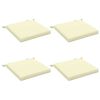 vidaXL Cuscini per Sedia in 4 Pezzi SOEST 4 pz 100% Poliestere Crema