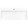 vidaXL Lavandino 100x46x11 cm Blocco in Marmo/Minerale Bianco