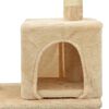 vidaXL Albero per Gatti con Tiragraffi in Sisal Beige 122 cm