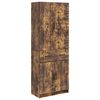 vidaXL Set di armadi 2 pz Rovere Fumo Legno ingegnerizzato