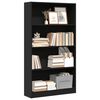 vidaXL Libreria Nera 80x24x143 cm in Legno Multistrato