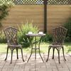 vidaXL Sedia da Giardino 2 pcs Bronzo 55 x 56.5 x 91cm Alluminio