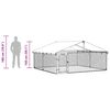vidaXL Gabbia per Cani da Esterno con Tetto 300x300x150 cm