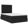 vidaXL Letto con contenitore e LED Nero 120 x 190 cm Poliestere