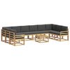 vidaXL Set di divani da esterno 11 pz Bianco e Antracite