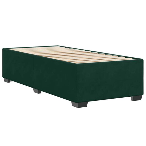 vidaXL Giroletto senza Materasso Verde Scuro 90x200 cm in Velluto