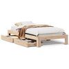 vidaXL Giroletto senza Materasso 100x200 cm in Legno Massello di Pino