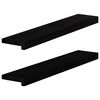 vidaXL Davanzali 2 pz Marrone-nero 80x15x2 cm Legno Massello Rovere
