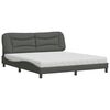 vidaXL Letto con Materasso Hvar Grigio Scuro 180x200 cm Tessuto