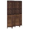 vidaXL Divisorio Ambienti 4 Pannelli Marrone Scuro Massello Paulownia