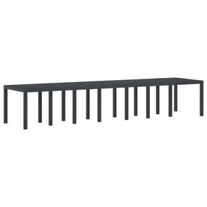 vidaXL Tavolo da Giardino Antracite 400 x 100 x 73 cm polyrattan