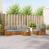 vidaXL Set divani con cuscino 7 pcs Grigio Naturale e Chiaro