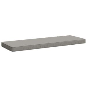vidaXL Cuscino per Panchina a 1 Pezzo VUGHT 100% Poliestere Grigio