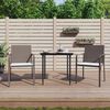 vidaXL Set Pranzo da Giardino 3pz con Cuscini in Polyrattan e Acciaio