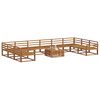 vidaXL Set di divani da esterno 11 pcs Naturale