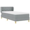 vidaXL Letto a molle con materasso Grigio chiaro 100 x 200 cm Tessuto