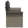vidaXL Divano da giardino Grigio 141 x 62 x 69cm polyrattan
