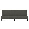 vidaXL Divano Letto a 2 Posti Grigio Scuro Tessuto Microfibra