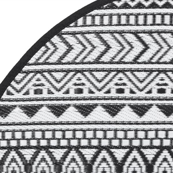 vidaXL Tappeto da Esterni ARAKIL Nero &Oslash;120 cm in PP