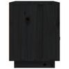 vidaXL Comodino Nero 40x34x45 cm in Legno Massello di Pino