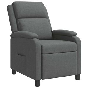 vidaXL Poltrona reclinabile Grigio Scuro Tessuto