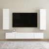 vidaXL Mobili Porta TV 2pz Bianchi 30,5x30x110 cm in Legno Multistrato