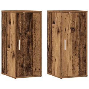 vidaXL Scarpiere 2 pz Legno Antico 32x35x70 cm in Truciolato