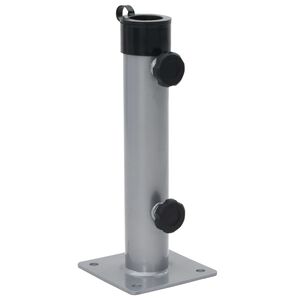 vidaXL Base per Ombrellone per Palo da &Oslash;38/48 mm Argento in Acciaio