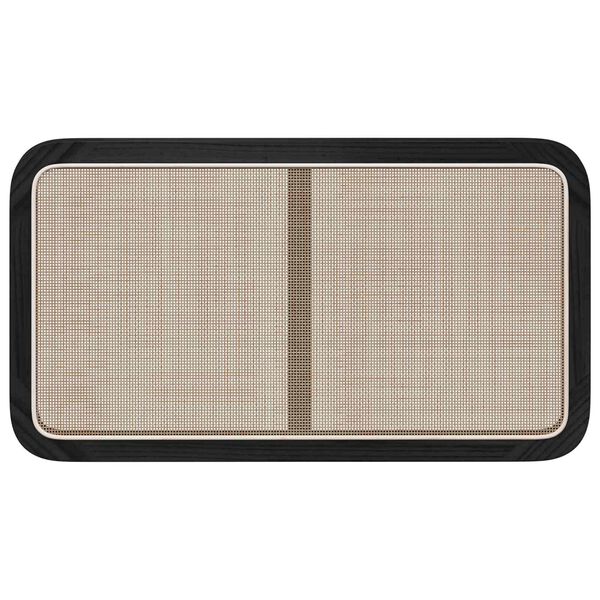 vidaXL Testiera con testiera Nero 100 x 55 x 3 cm Rattan