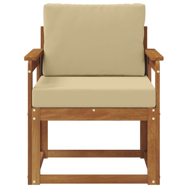 vidaXL Divano da esterno Legno di Acacia Massello e Poliestere