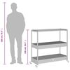 vidaXL Carrello da Bar 3 Livelli Nero in Polyrattan e Legno Acacia