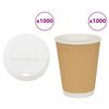 vidaXL Tazze da Caff&egrave; in Carta con Coperchi 1000 pz 16oz 400 ml