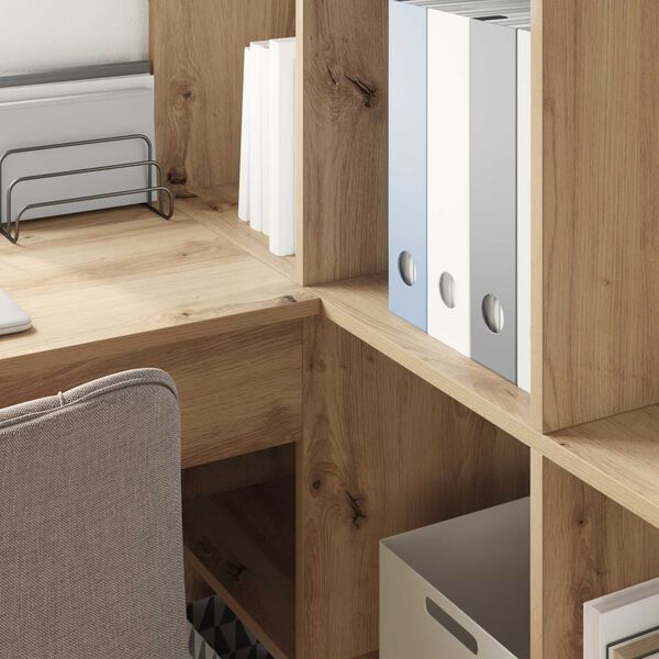 vidaXL Scrivania ad angolo Rovere artigianale 101,5 x 149,5 x 149,5 cm