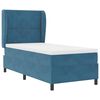 vidaXL Letto a molle con materasso Blu Scuro 190 x 90 cm Poliestere