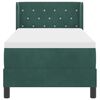 vidaXL Letto a molle con materasso Verde Scuro 200 x 80 cm Poliestere